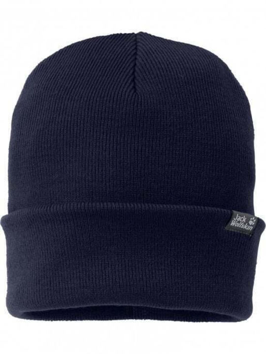 Jack Wolfskin Beanie Unisex Σκούφος με Rib Πλέξη σε Μπλε χρώμα