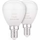 Philips Becuri Smart LED 5.1W pentru Dulie E14 și Formă P45 RGBW 470lm Reglabil în intensitate 2buc