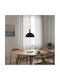HomeMarkt Pendant Light Black Bell with Socket E27 29x29x121cm