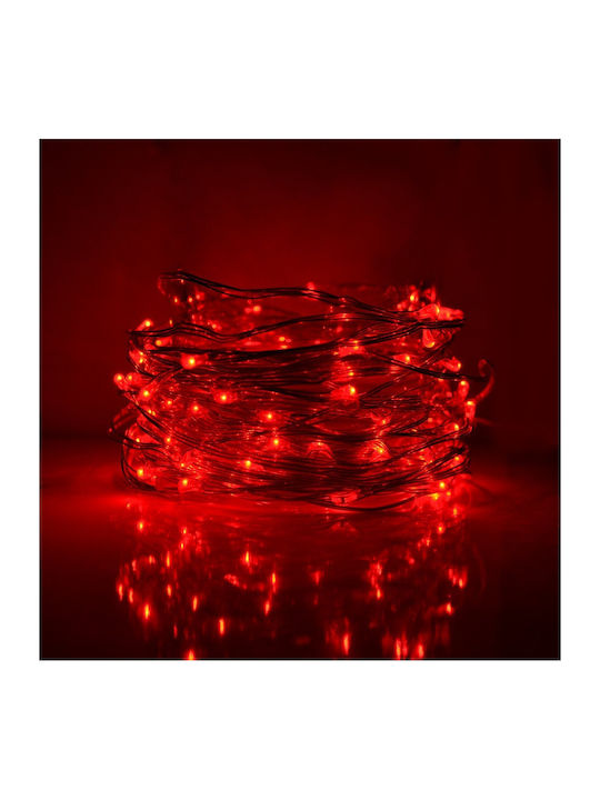 100 Christmas Lights LED Red in String