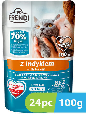 Frendi Nassfutter für Ältere Katzen in Beutel mit Lamm 100gr