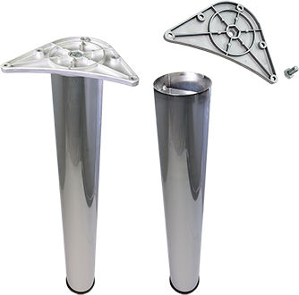 FFG Metallic Furniture Foot Suitable for Table / Coffee Table 6x6x82cm Chrome