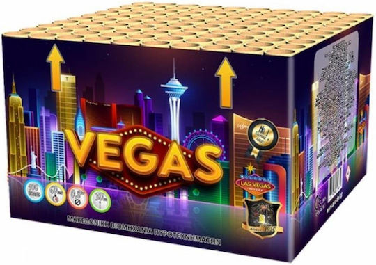 ΜΑ.ΒΙ.ΠΥ. Εναέριο Πυροτέχνημα VEGAS με 100 Βολές & Διάρκεια 60 Δευτερόλεπτα Πολύχρωμο