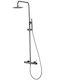 Imex Adjustable Shower Column with Mixer Black