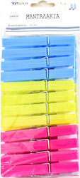 Tpster Clothespins made of Plastic 24pcs Multicolour