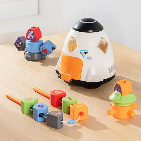 Hola Toys Shape Sorting Toy Spaceship With Shapes for 24++ Months