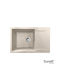 Duralit Drop-In Spüle aus Verbundgranulat B79xT50cm Beige