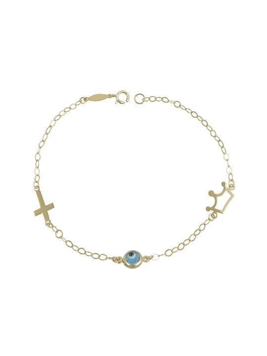 Kids Bracelet from Gold 9K with Crown