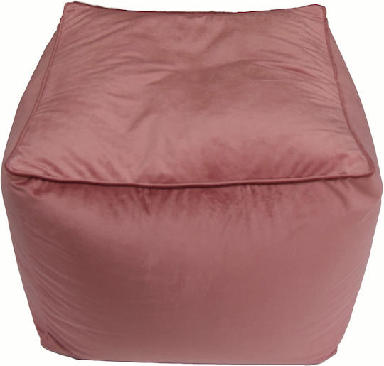 Decocraft Sitzsack Hocker Samt Rosa 50x50x40cm