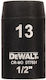 DEWALT Căpăcel Pneumatic - Pneumatic Hexagonal cu Patrat de Prindere 1/2" Diametru 1/2" 1buc