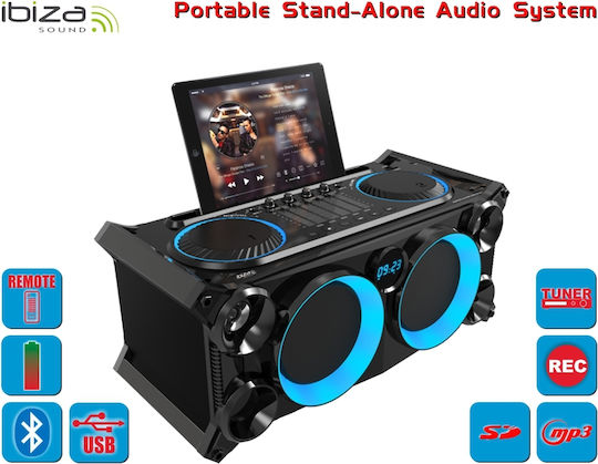 Ibiza Sound Φορητό Ηχοσύστημα με Bluetooth Μπλε