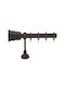 Import Hellas Metallic Curtain Pole Single Ø25mm 140cm Rust