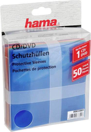 HAMA Ärmel Cd für 1 Disk mit Transparentem Gesicht in verschiedenen Farben 1Stück