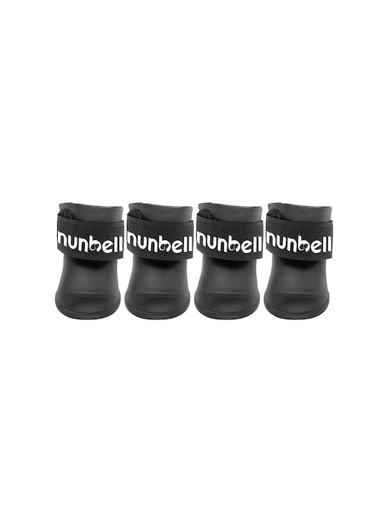 Nunbell Pet Παπούτσια Σκύλου σε Μαύρο Χρώμα 4τμ...