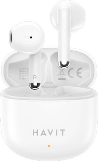 Havit TW976 Ohrstöpsel Bluetooth-Freisprecheinrichtung Kopfhörer mit Ladeetui Weiß