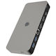 Icy Box IB-DK2880-C41 USB-C Docking Station με HDMI 4K PD Ethernet και σύνδεση 2 Οθονών Γκρι
