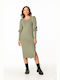 Tessita Midi Dress Khaki