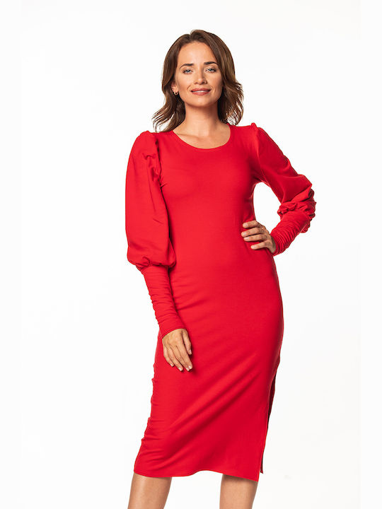 Tessita Midi Dress Red