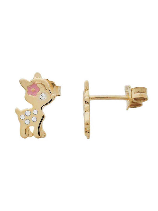 Kids Earrings Studs made of Gold 14K