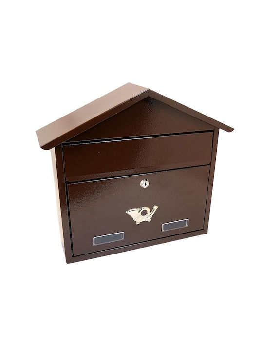 Damech Outdoor Mailbox Metallic in Brown Color 43x12x39cm