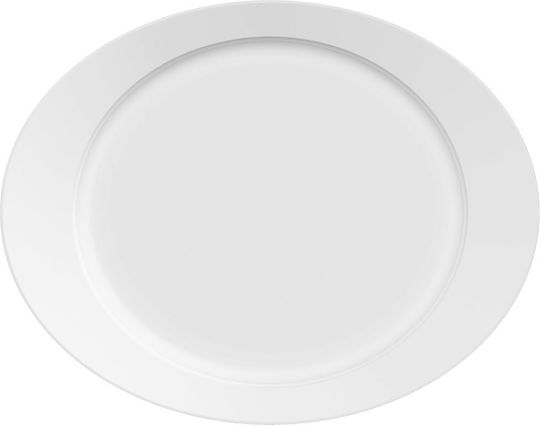 e-exoplismos Platou de Servire Oval din Porțelan Albă 38x30buc 6buc