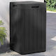 vidaXL Plastic Waste Bin 80lt Gray