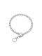 Record Dog Choker Chain in Silver color