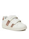 J ECLYPER Παιδικά Sneakers Ανατομικά με Σκρατς Λευκά