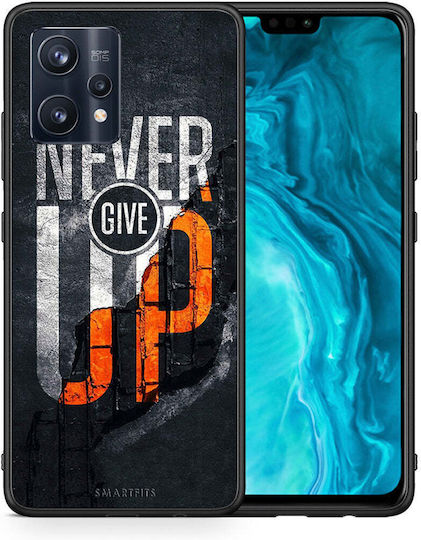 Smartfits Never Give Up Umschlag Rückseite Schwarz (Realme 9 / 9 Pro+) 7633368842395_43308599935131
