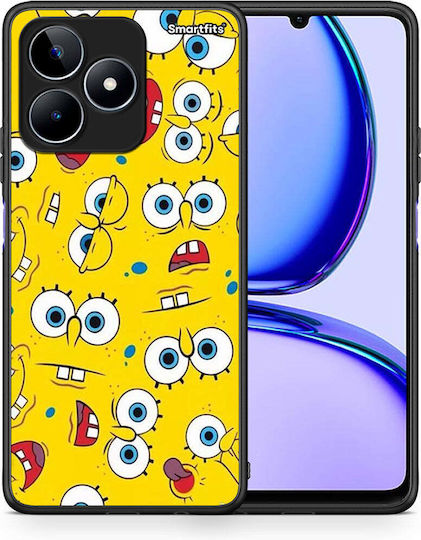 Smartfits Popart Sponge Задна корица Жълт (Realme C53)