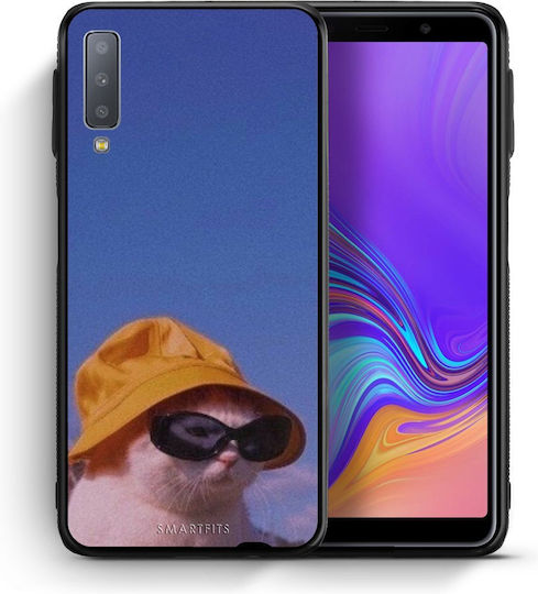 Smartfits Cat Diva Back Cover Albastru (Galaxy A7 2018)