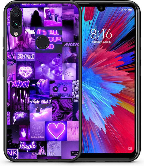 Smartfits Collage Stay Wild Back Cover Μωβ (Redmi Note 7 / 7 Pro)