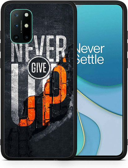 Smartfits Never Give Up Задна корица Черен (OnePlus 8T)