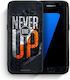 Smartfits Never Give Up Задна корица Черен (Galaxy S7 Edge)
