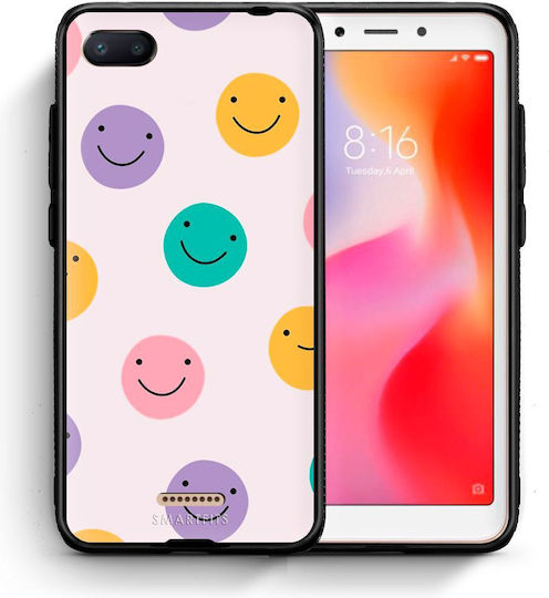 Smartfits Smiley Faces Back Cover Πολύχρωμο (Redmi 6a)