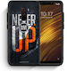 Smartfits Never Give Up Umschlag Rückseite Schwarz (Pocophone F1) 7633376051355_43308608225435