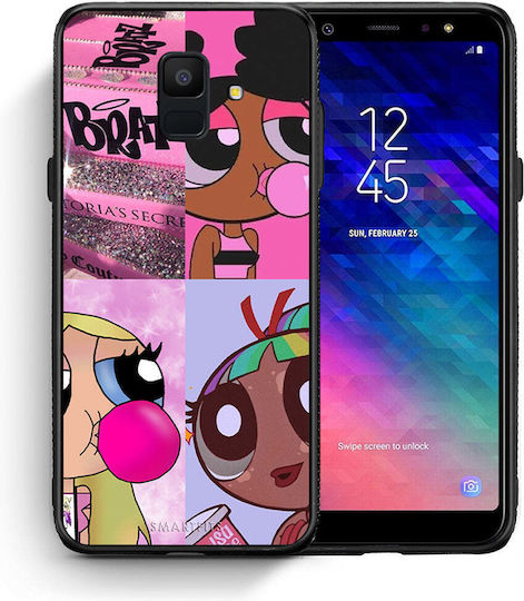 Smartfits Bubble Girls Umschlag Rückseite Lila (Galaxy A6 2018)