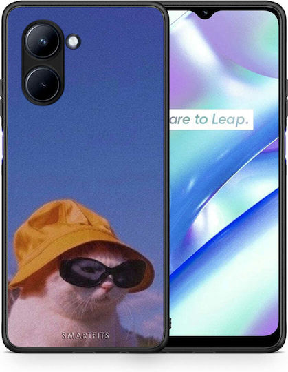 Smartfits Cat Diva Umschlag Rückseite Blau (Realme C33)
