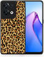 Smartfits Animal Leopard Back Cover Portocaliu (Oppo Reno8) 8428781338963_46697375891795