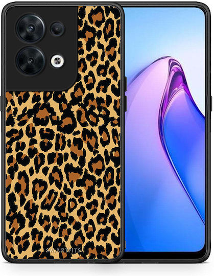 Smartfits Animal Leopard Back Cover Portocaliu (Oppo Reno8) 8428781338963_46697375891795