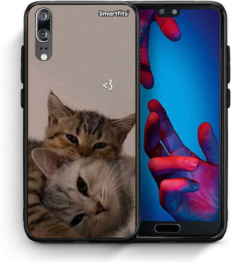 Smartfits Cats In Love Back Cover Beige (Huawei P20)