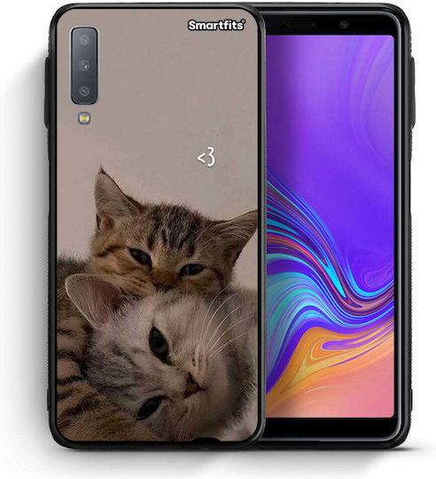 Smartfits Cats In Love Back Cover Μπεζ (Galaxy A7 2018)
