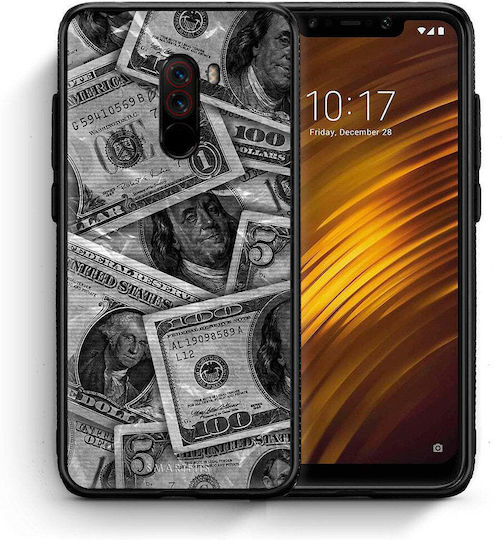Smartfits Money Dollars Back Cover Γκρι (Pocophone F1)