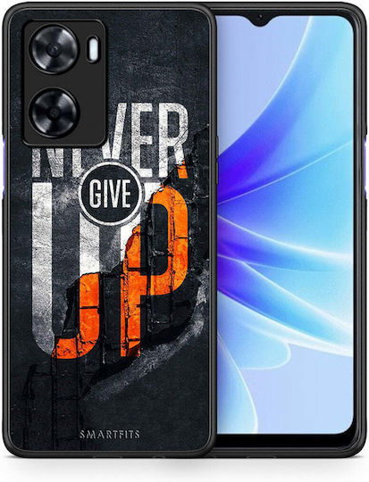 Smartfits Never Give Up Задна корица Черен (Oppo A57 4G)