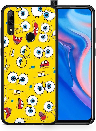 Smartfits Popart Sponge Umschlag Rückseite Gelb (Huawei P Smart Z) 5430098231451_35209365487771