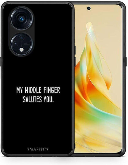 Smartfits Salute Umschlag Rückseite Schwarz (Oppo Reno8T 5G, A1 Pro)