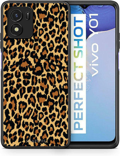 Smartfits Animal Leopard Back Cover Portocaliu (Vivo Y01)