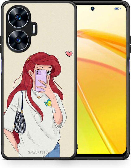 Smartfits Walking Mermaid Back Cover Λευκό (Realme C55)