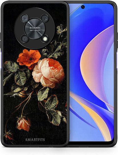 Smartfits Vintage Roses Umschlag Rückseite Schwarz (Huawei Nova Y90) 7606892396699_43228858319003