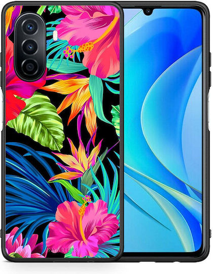 Smartfits Tropical Flowers Umschlag Rückseite Mehrfarbig (Huawei Nova Y70) 7557488509083_43050889740443